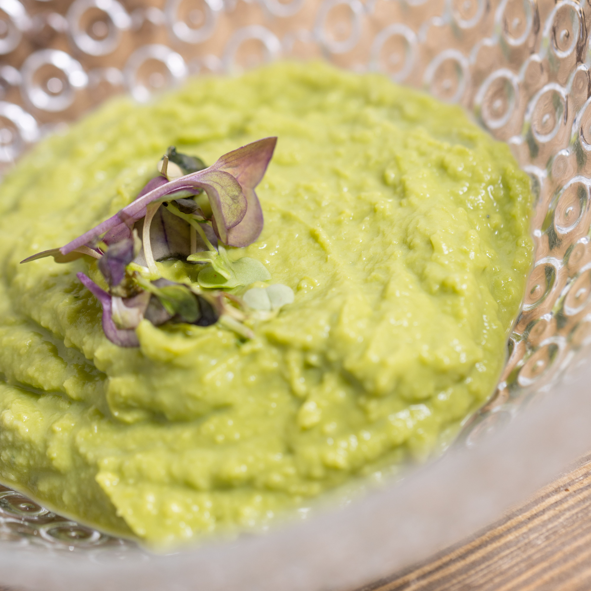 Crema de guisantes y menta