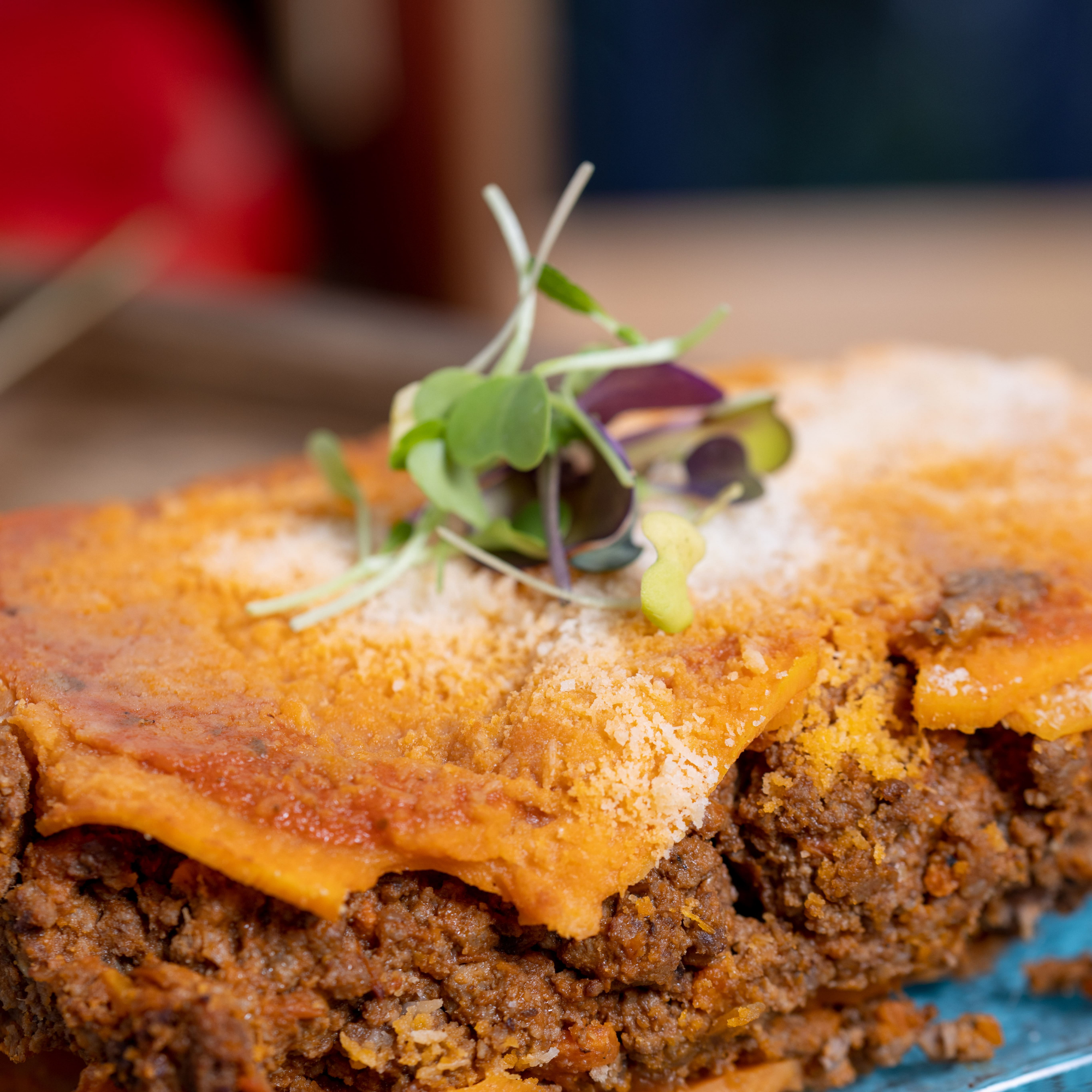 Lasaña de ternera y verduras