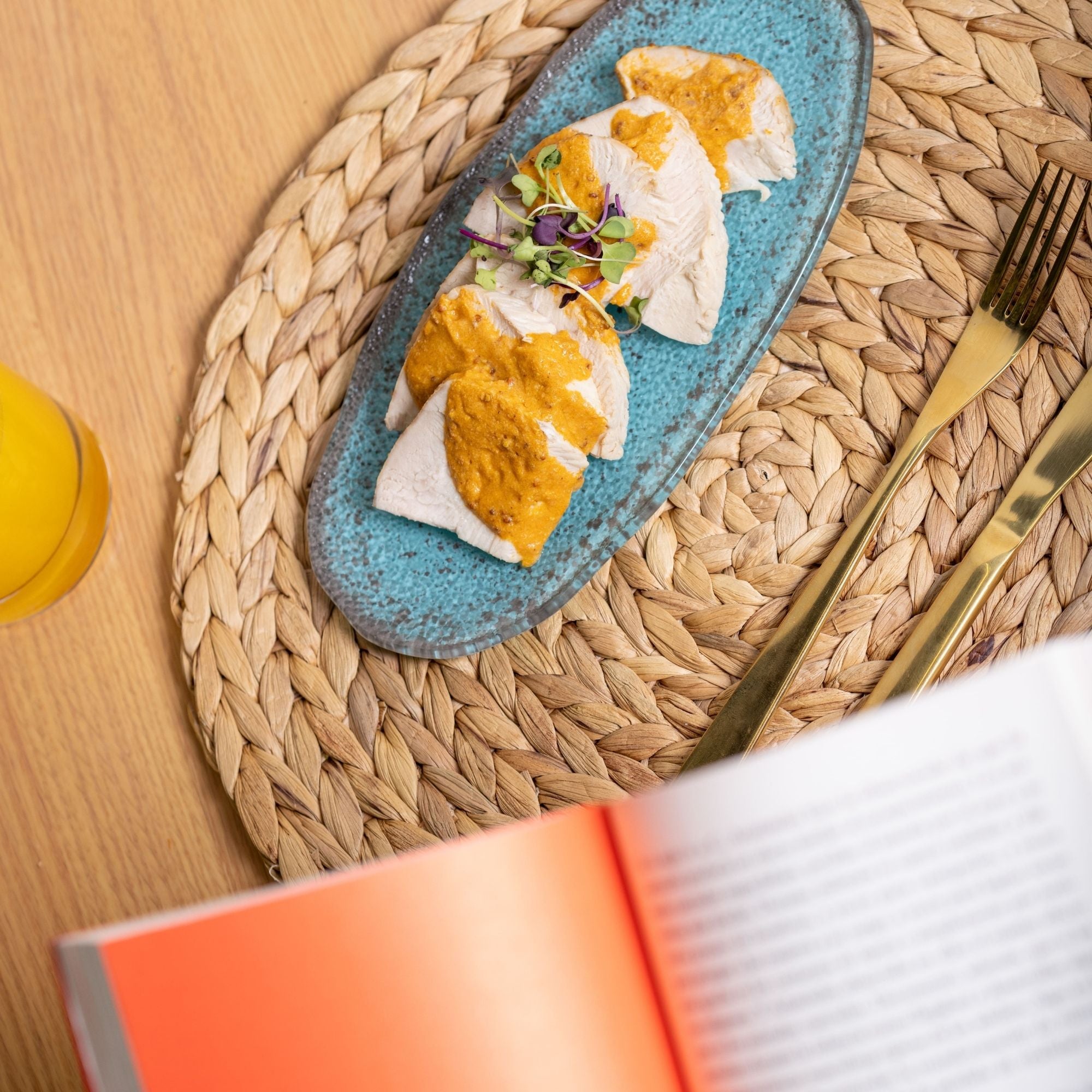 Pavo a baja temperatura con salsa de mostaza