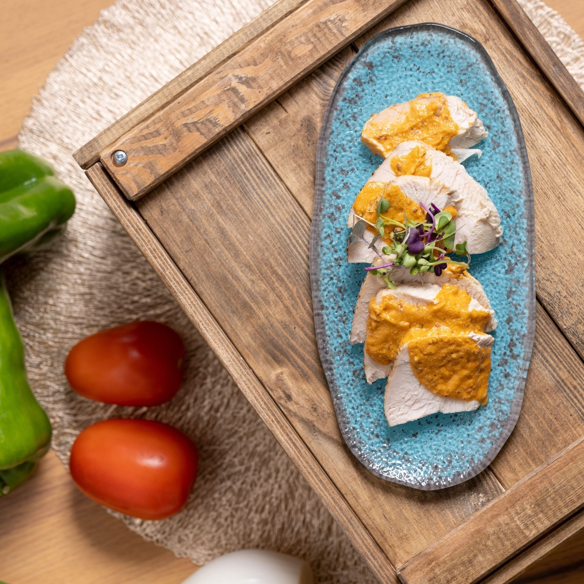Pavo a baja temperatura con salsa de mostaza