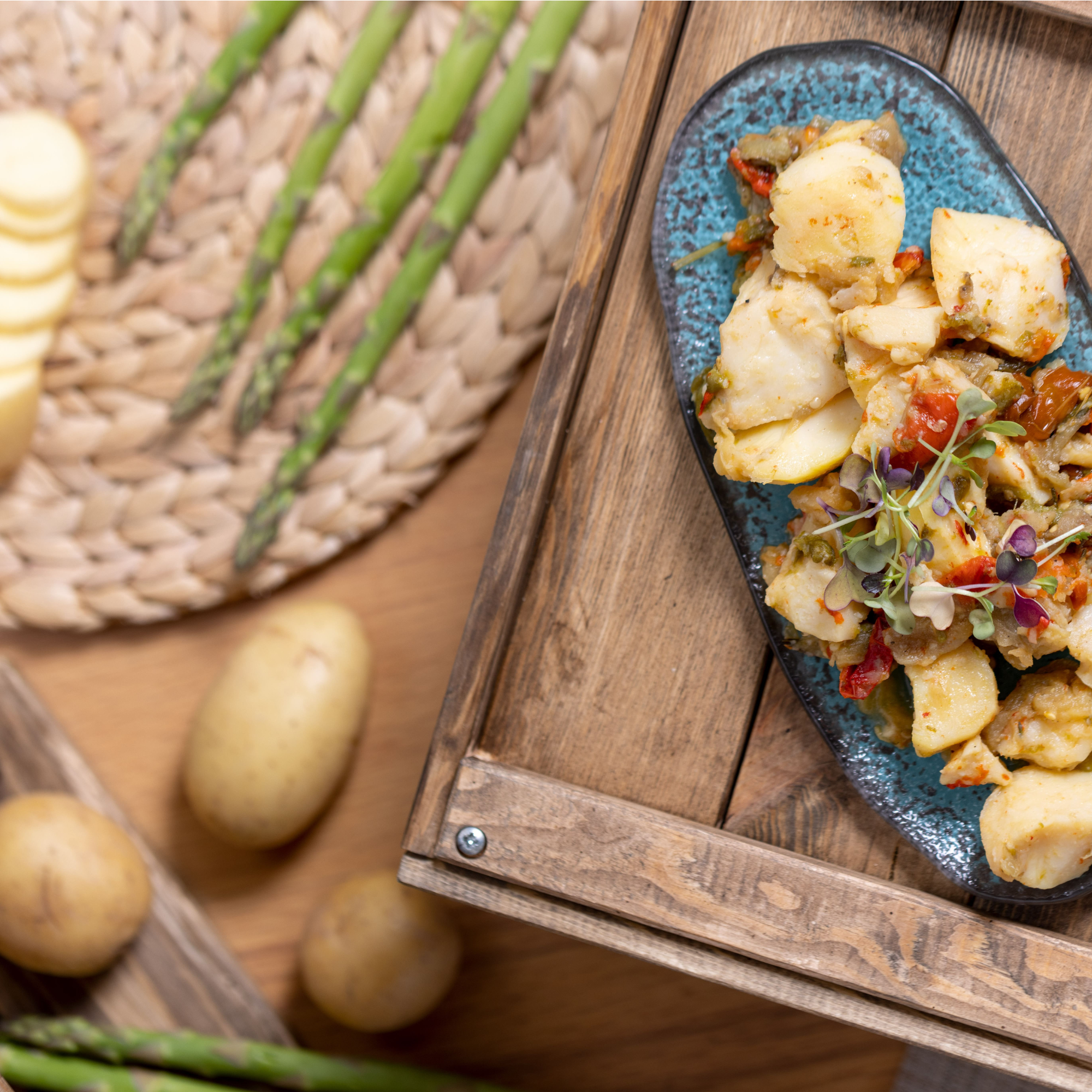 Patatas y verduras asadas